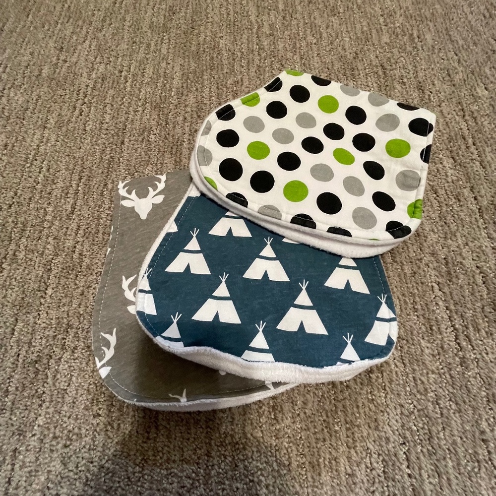 Handmade Baby Burp Cloths – Set‎ of 3